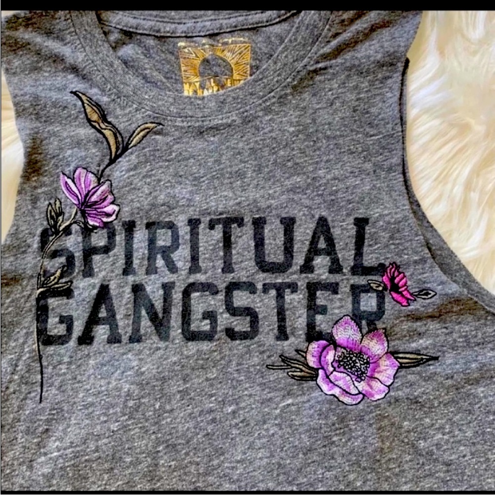 Spiritual Gangster Embroidered Tank